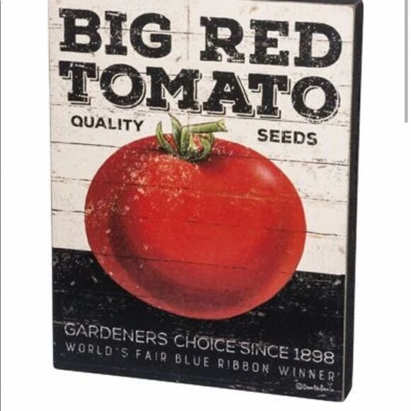 Primitives by Kathy Tomato Sign Farmhouse Decor NWT - Picture 1 of 3